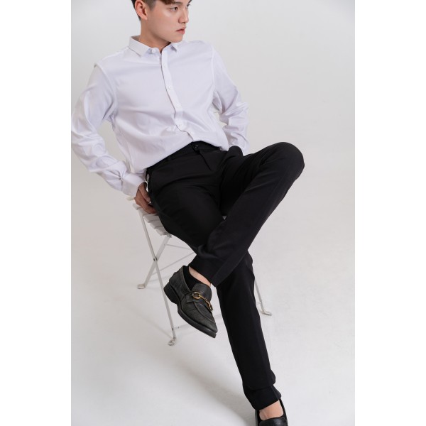 Men Slant Pockets Tailored Pants