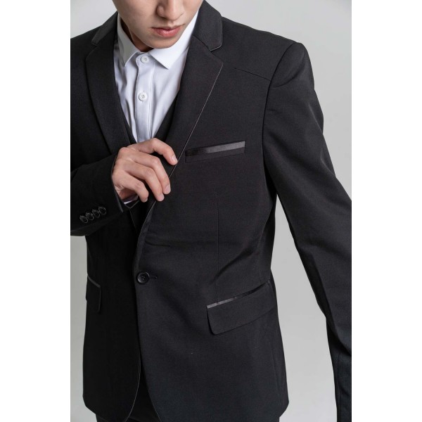 Men Long Sleeves One Button Coat